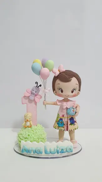 Topo de Bolo Galinha Pintadinha Candy em Biscuit