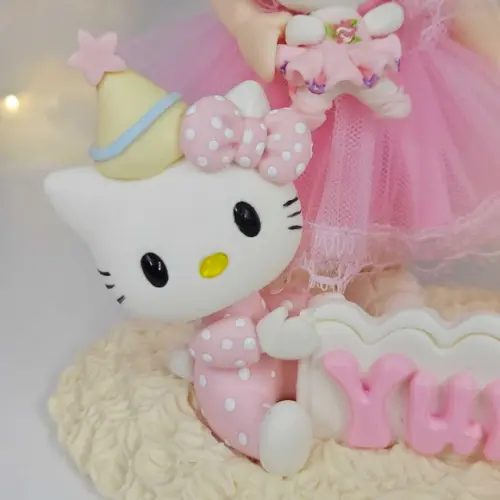 Topo de Bolo Hello Kitty Personalizado em Biscuit