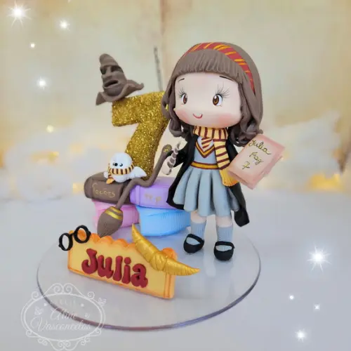 Topo de Bolo Hermione Personalizada (harry Potter) Biscuit
