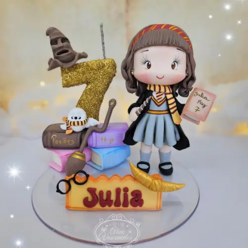 Topo de Bolo Hermione Personalizada (harry Potter) Biscuit