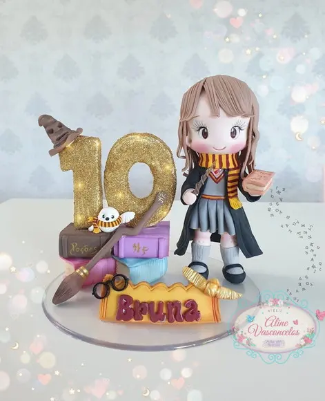 Topo de Bolo Hermione Personalizada (harry Potter) Biscuit
