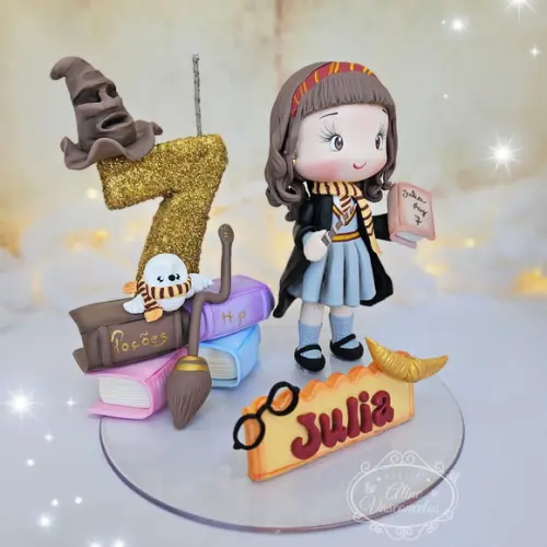 Topo de Bolo Hermione Personalizada (harry Potter) Biscuit