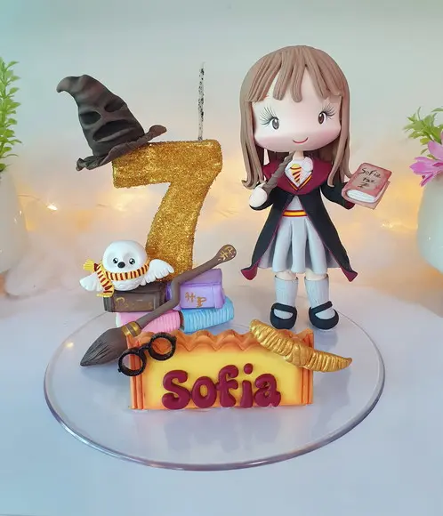 Topo de Bolo Hermione Personalizada (harry Potter) Biscuit