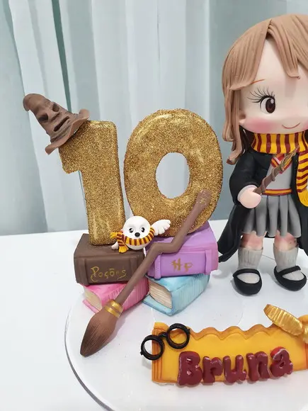 Topo de Bolo Hermione Personalizada (harry Potter) Biscuit