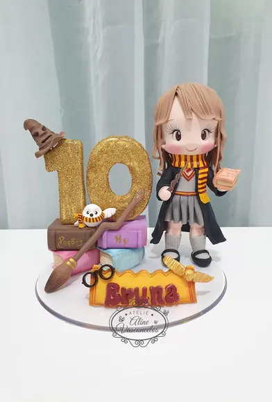 Topo de Bolo Hermione Personalizada (harry Potter) Biscuit