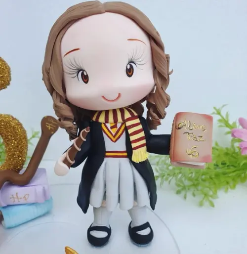 Topo de Bolo Hermione Personalizada (harry Potter) Biscuit