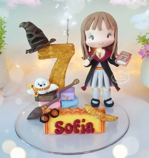 Topo de Bolo Hermione Personalizada (harry Potter) Biscuit