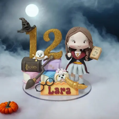 Topo de Bolo Hermione Personalizada (harry Potter) Biscuit