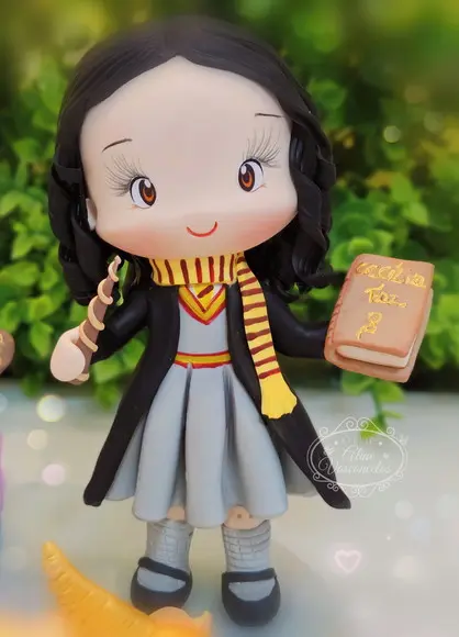 Topo de Bolo Hermione Personalizada (harry Potter) Biscuit