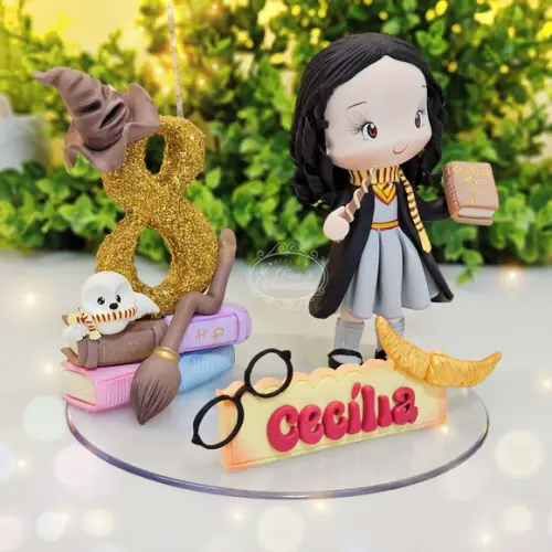 Topo de Bolo Hermione Personalizada (harry Potter) Biscuit