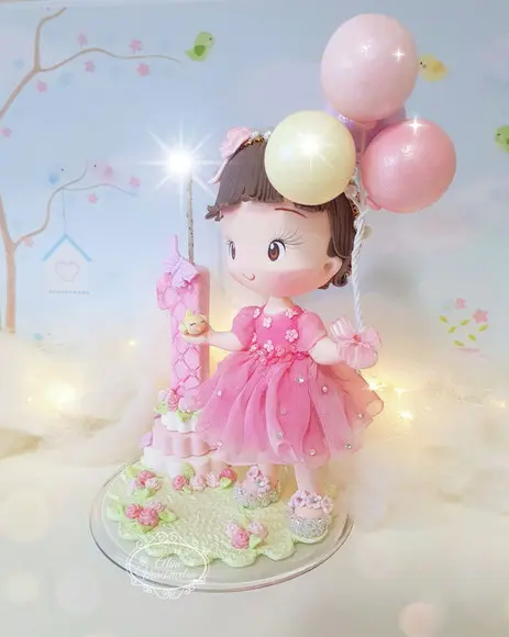 Topo de Bolo Jardim Personalizado em Biscuit