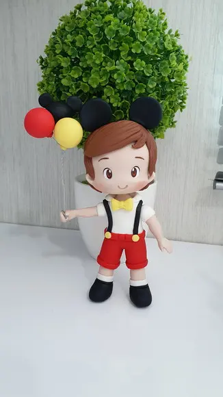 Topo de Bolo Mickey em Biscuit