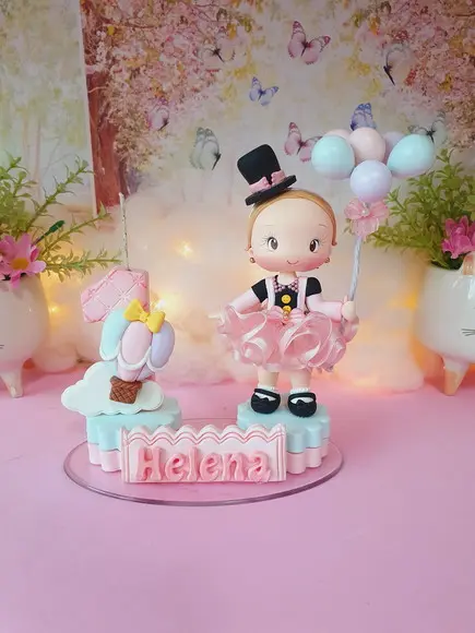 Topo de Bolo Mundo Bita Personalizado em Biscuit