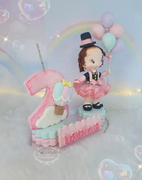 Topo de Bolo Mundo Bita Personalizado em Biscuit