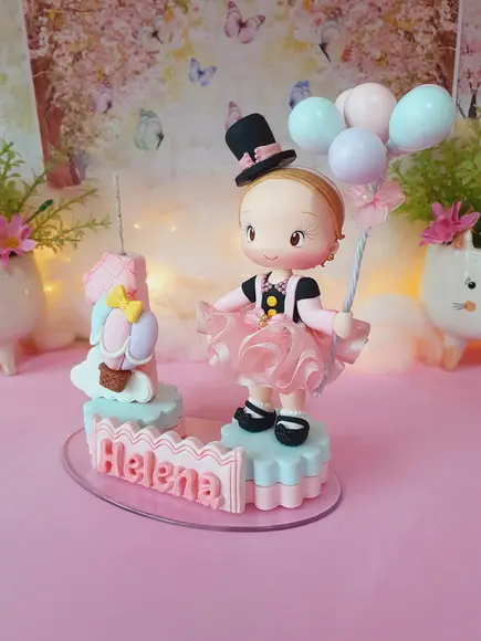 Topo de Bolo Mundo Bita Personalizado em Biscuit