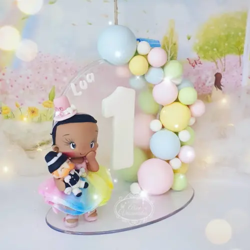 Topo de Bolo Mundo Bita Personalizado em Biscuit