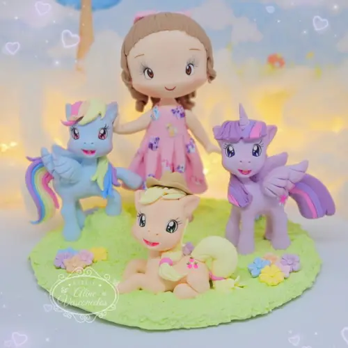 Topo de Bolo My Little Poney Personalizado em Biscuit