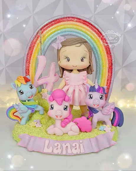 Topo de Bolo My Little Pony Personalizado em Biscuit