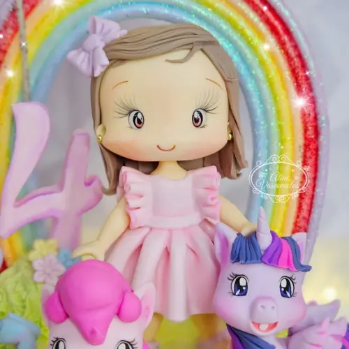 Topo de Bolo My Little Pony Personalizado em Biscuit
