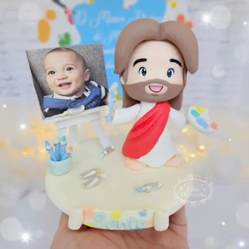 Topo de Bolo o Maior Pintor do Mundo em Biscuit