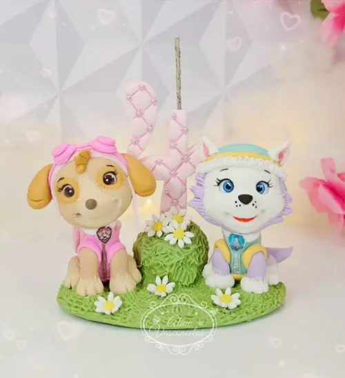 Topo de Bolo Patrulha Canina em Biscuit