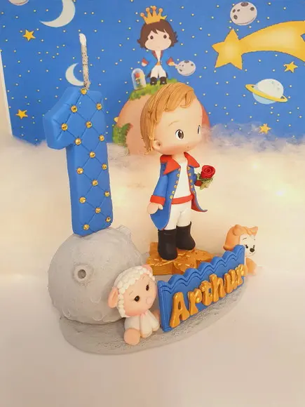 Topo de Bolo Pequeno Príncipe Personalizado em Biscuit