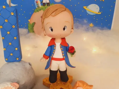 Topo de Bolo Pequeno Príncipe Personalizado em Biscuit
