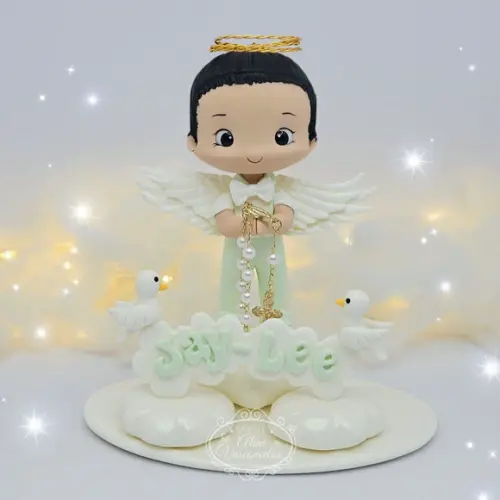 Topo de Bolo Personalizado Batizado em Biscuit