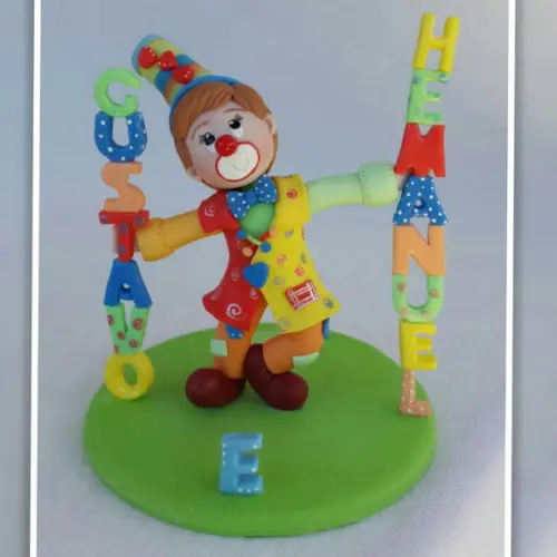 Topo de Bolo Personalizado Circo em Biscuit