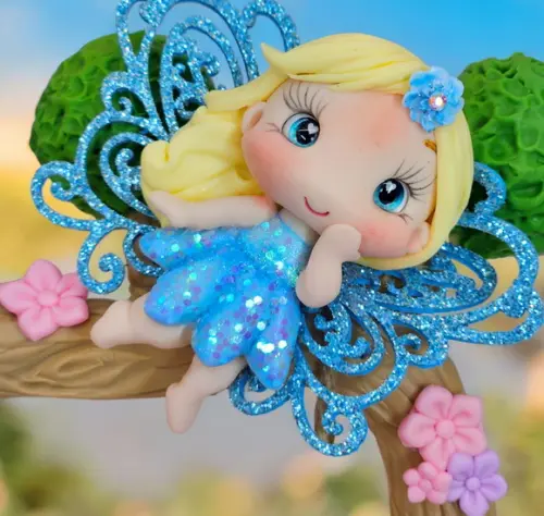 Topo de Bolo Personalizado Jardim Fadas/unicórnio Biscuit