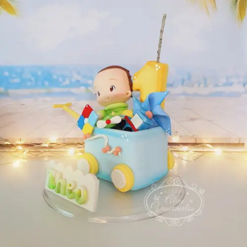 Topo de Bolo Personalizado Tema Brinquedos em Biscuit