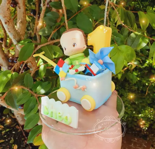 Topo de Bolo Personalizado Tema Brinquedos em Biscuit