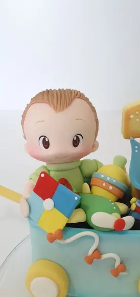 Topo de Bolo Personalizado Tema Brinquedos em Biscuit