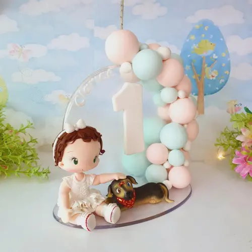 Topo de Bolo Pet/cachorro Personalizado em Biscuit
