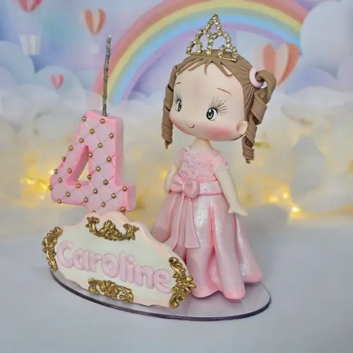 Topo de Bolo Realeza Personalizado em Biscuit