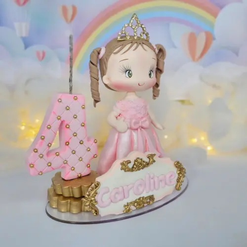 Topo de Bolo Realeza Personalizado em Biscuit