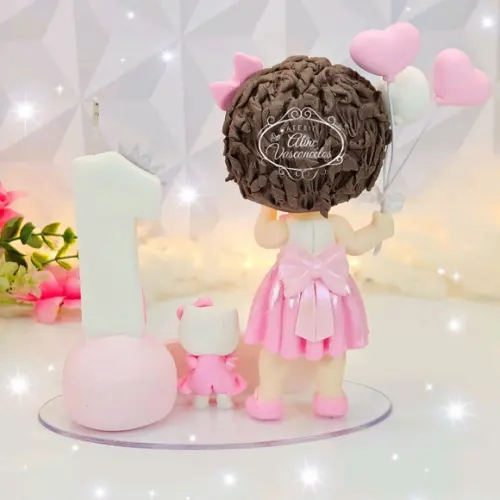 Topo de Bolo Reino da Hello Kitty Personalizado em Biscuit