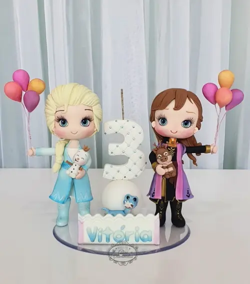 Topo de Bolo Tema Frozen Personalizada Biscuit