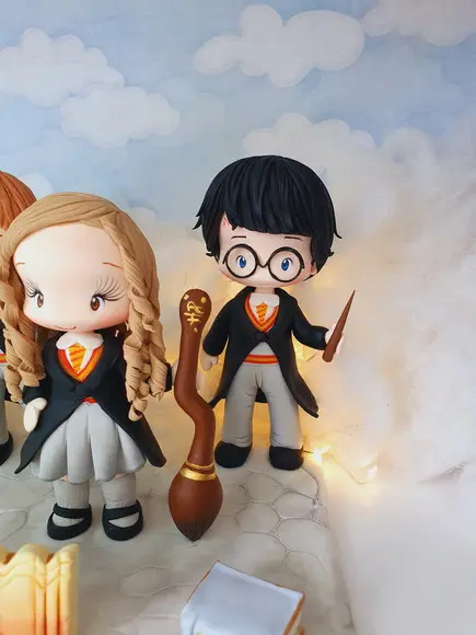 Topo de Bolo Turma do Harry Potter em Biscuit