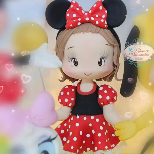 Topo de Bolo Turma do Mickey em Biscuit