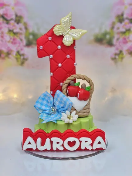 Vela Aniversário Branca de Neve em Biscuit