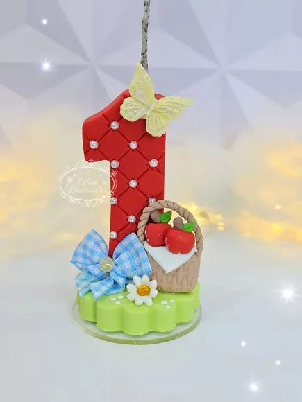 Vela Aniversário Branca de Neve em Biscuit