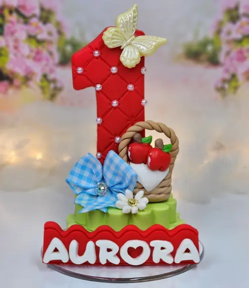 Vela Aniversário Branca de Neve em Biscuit