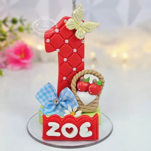 Vela Aniversário Branca de Neve em Biscuit