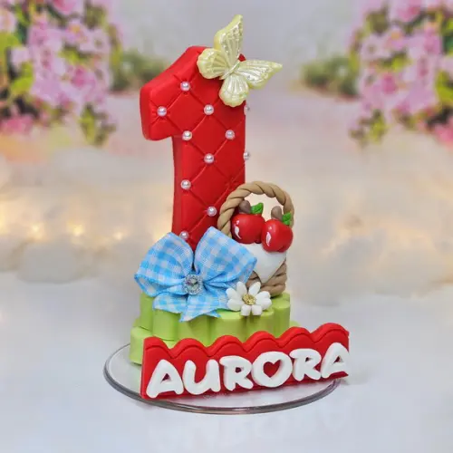 Vela Aniversário Branca de Neve em Biscuit
