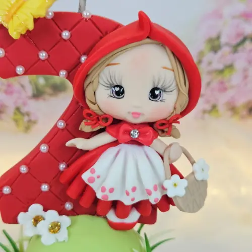 Vela Chapeuzinho Vermelho Personalizada Biscuit