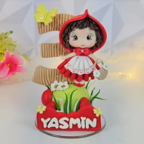 Vela Chapeuzinho Vermelho Personalizada Biscuit