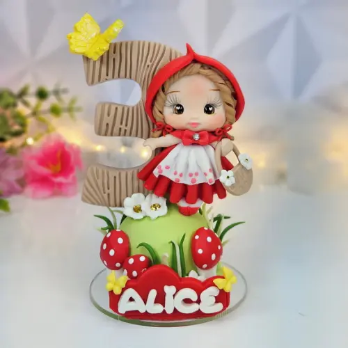 Vela Chapeuzinho Vermelho Personalizada Biscuit
