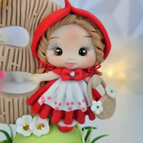 Vela Chapeuzinho Vermelho Personalizada Biscuit