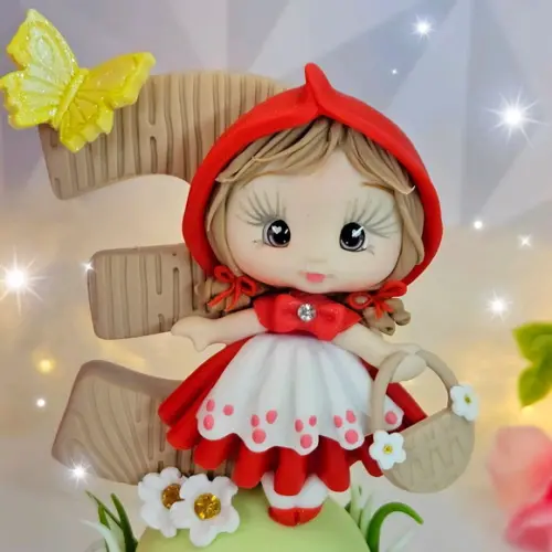 Vela Chapeuzinho Vermelho Personalizada Biscuit